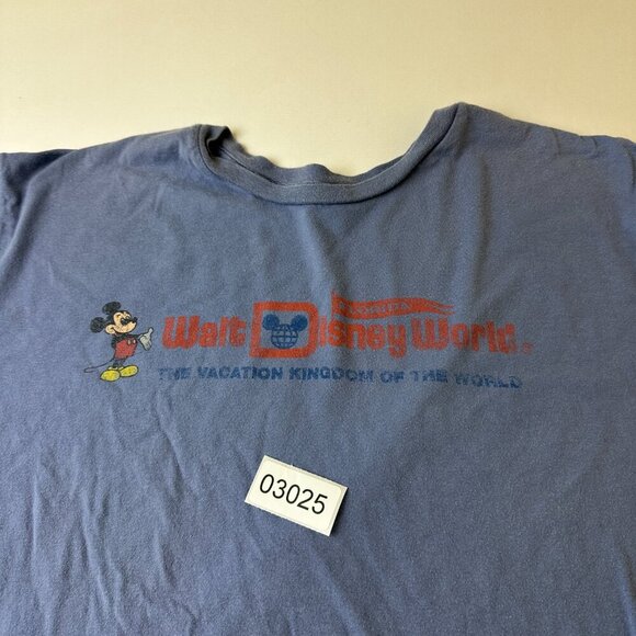 Walt Disney World Shirt Mens 2XL Blue Mickey Mouse Vacation Kingdom Graphic Tee - Picture 2 of 9